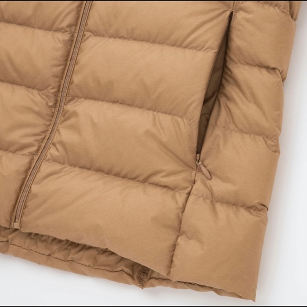 Uniqlo Ultra Light Packable Down Jacket Beige Tan - Picture 4 of 7